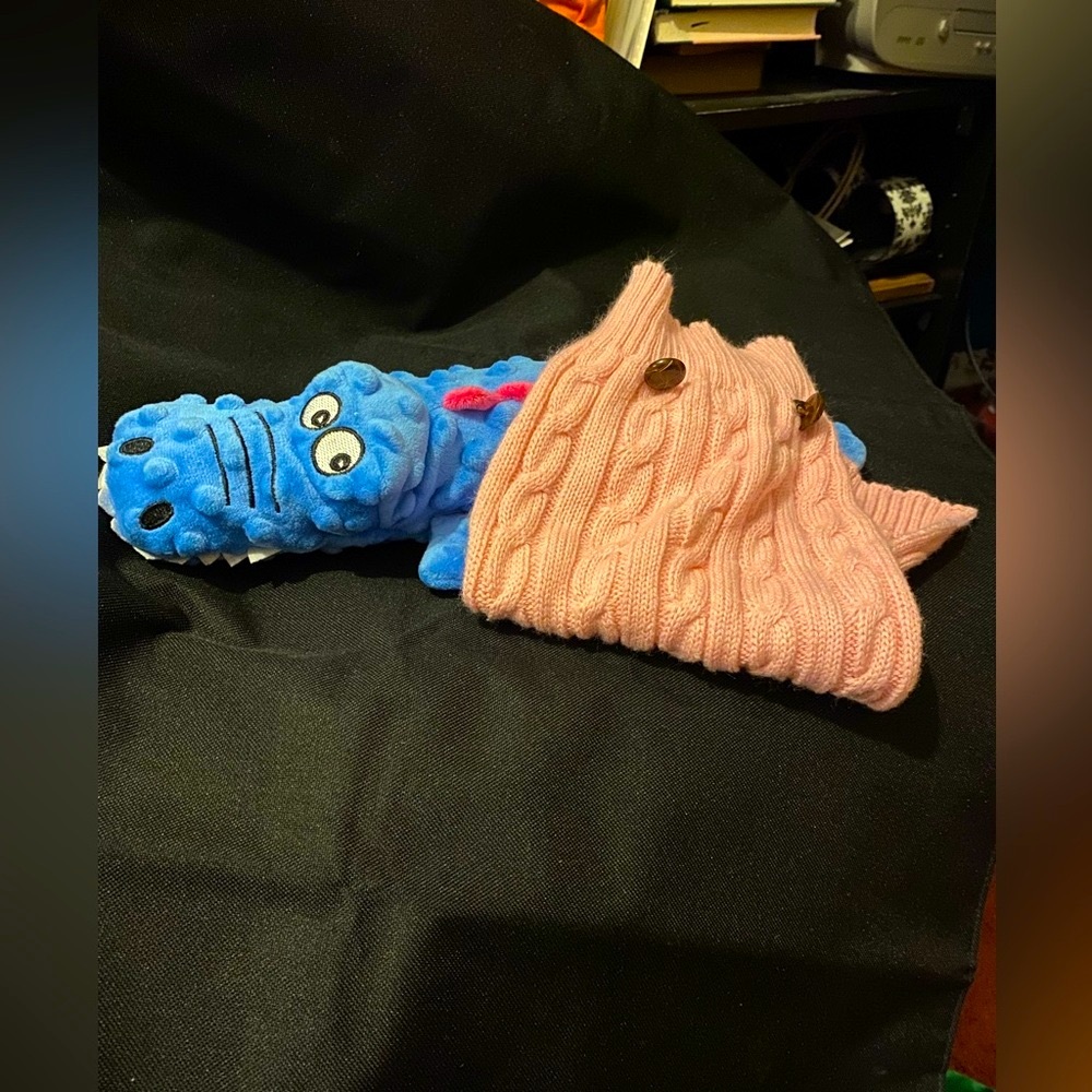 NWOT…Dog Toy and med small dog sweater